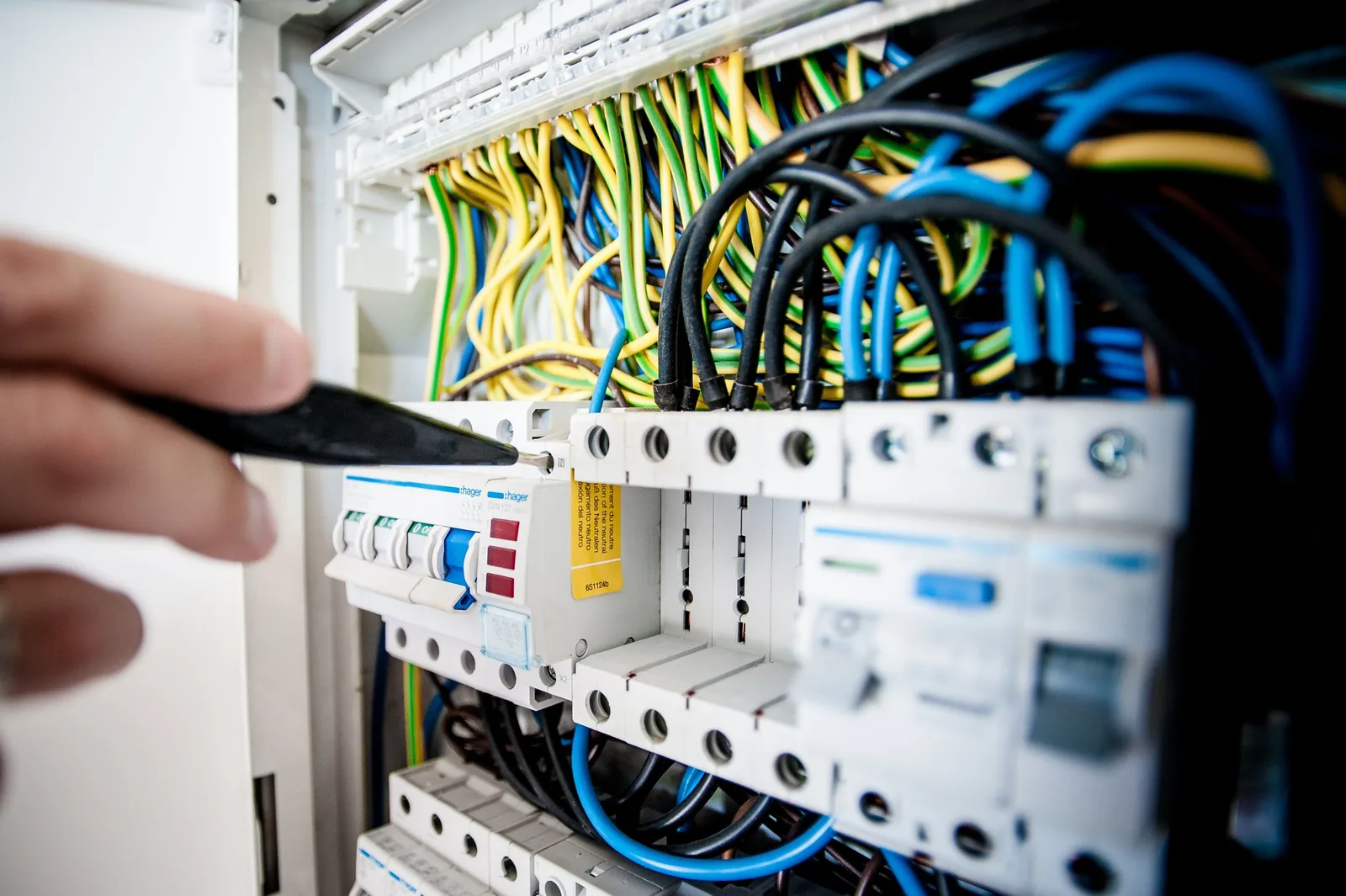 Electrical panel assessed during a service upgrade quote in Buffalo