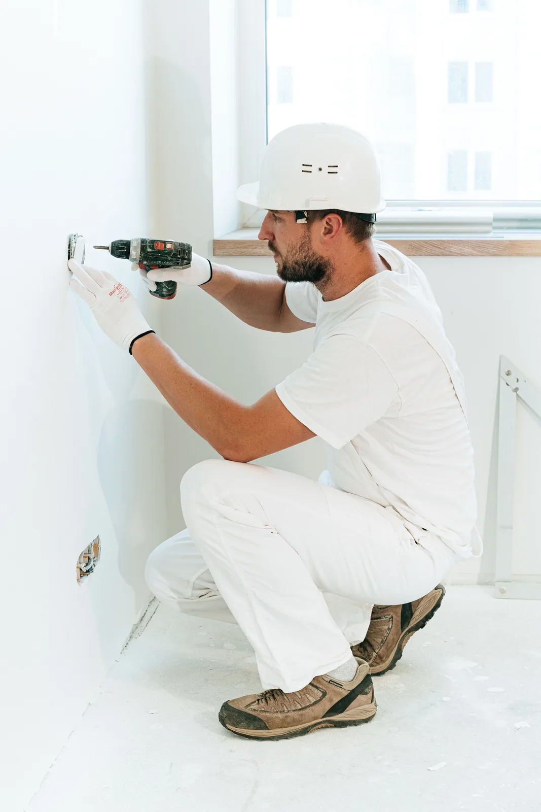 Fixing a socket into a finished wall, for electrician in Buffalo